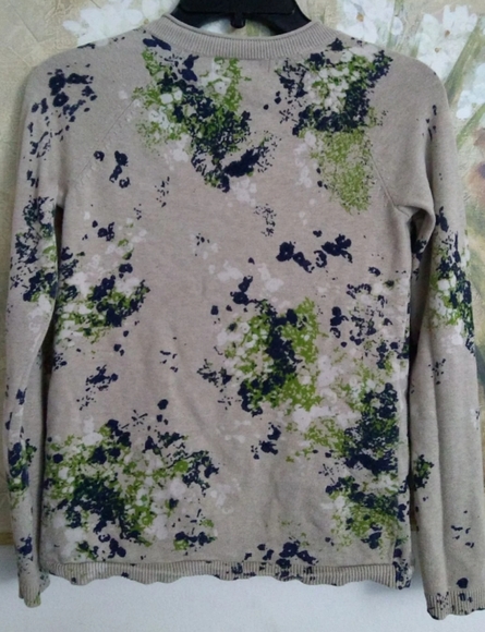 EDDIE BAUER SPLATTER PRINT ZIP UP SWEATER - Picture 3 of 4